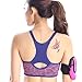Daxin Women Fitness Yoga Stretch Tank Top Seamless Racerback Padded Sports Bra Red Large