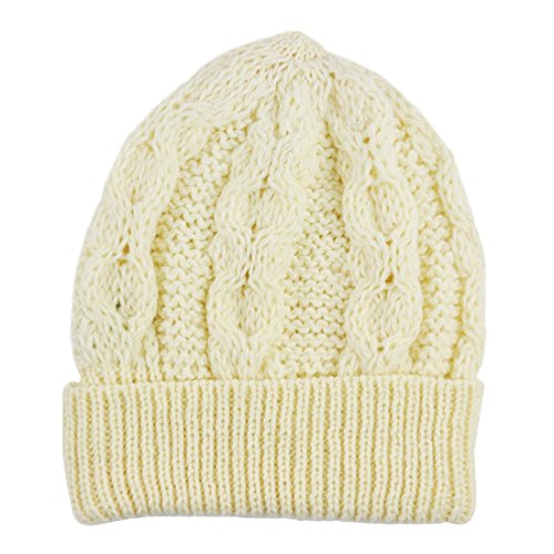 Aran Crafts Merino Wool Knit Hat, Natural