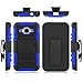 Galaxy Core Prime Case, Elegant Choise Hybrid Full Body Protective Holster Case with Kickstand + Belt Clip for Samsung Prevail LTE(Blue)