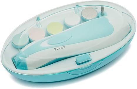 Amazon Co Jp ベビーネイルファイル 爪切り付きの電動ネイルトリマーマニキュアセット Ledライト 幼児および子供向けの6つの研磨ヘッド ホビー