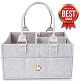 Baby Diaper Caddy and Toy Storage Organizer | Portable Diaper Bag for Infants, Girls and Boys | Baby Registry | Large & Sturdy Nursery Bin | Great Baby Shower Party GIFT | Newborn Car Travel Basket