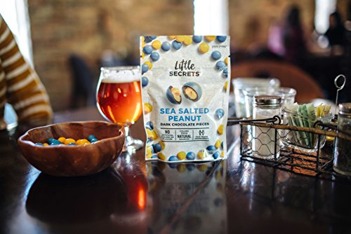 Little Secrets All Natural Fair Trade Gourmet Chocolate Candy - Dark Chocolate Sea Salted Peanut (5 oz, 4 Count) - The World's Most Unbelievably Delicious Chocolate Candies - Thumbnail 2