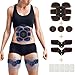 Openuyee Muscle Trainer, 3 in 1 USB Rechargeable Abdominal Toning Belt Abs Belt Home Office Workout Fitness Equipment for Abdomen Arm Leg Support for Men Women (10 Extra Replacement Gels)