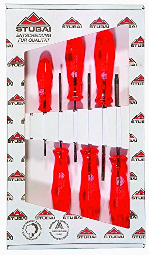 Stubai 178406 Torx Screwdriver Set, Red/Silver