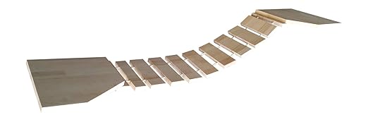 Chrischiii84 Hängebrücke für Katzen, Buche massiv, 150cm - 500cm