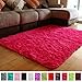 PAGISOFE Ultra Soft Area Rugs Girls Kids Bedroom Carpet Nursery Decor Living Room Rug Floor Mat 4' x 5.3', Fuzzy Rugs for Kids Baby, Soft Rugs for Nursery, Dorm Shag Rugs for Girls Boys, Hot Pink