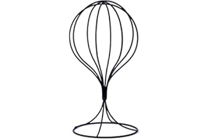 RASTKY Metal Wig Holder Modern Hollow Balloon Hat Stand for Retail Decor Display Metal Wig Frame for Store Owners 11.81inch (