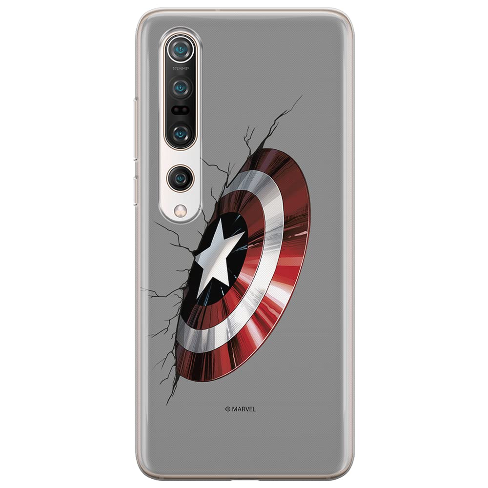 ERT GROUP mobile phone case for Xiaomi MI 10 / MI 10 PRO original and officially Licensed Marvel pattern Captain America 023 optimally adapted to the shape of the mobile phone, case made of TPU — image 1