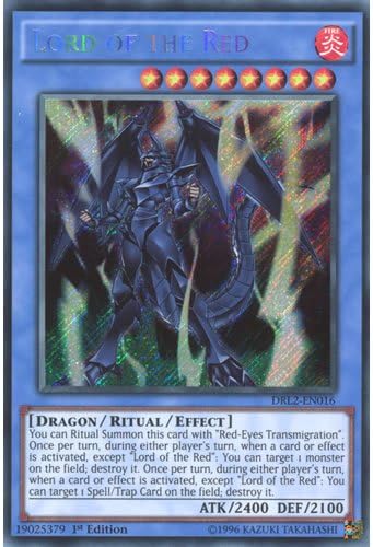 YuGiOh! DRL2-EN016 Secret-Rare-Karte 1. Auflage "Lord of the Red" – Dragons of Legend 2 (Englisch) einzelne Karte…