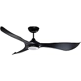 Maxim Lighting 88755WTBK Keanu - Outdoor Ceiling Fan with Light Kit-14 Inch Tall and 56 Inch Wide, Finish Color: White/Black
