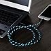 Light Up Led Charging Cable, Updated Current Visibility Flowing LED Lights Charging Cable for iPhone Xs, Xs Max, XR, X, 8, 8 Plus, 7, 7 Plus, 6s, 6s Plus, 6, 6 Plus, iPad-3ft (Black)