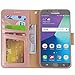Arae Case Compatible for Samsung Galaxy J7 2017 / J7 V / J7 2017 / J7 Prime / J7 Perx / J7 Sky Pro/Galaxy Halo, Wallet Case with Kickstand and Flip Cover, Rosegold