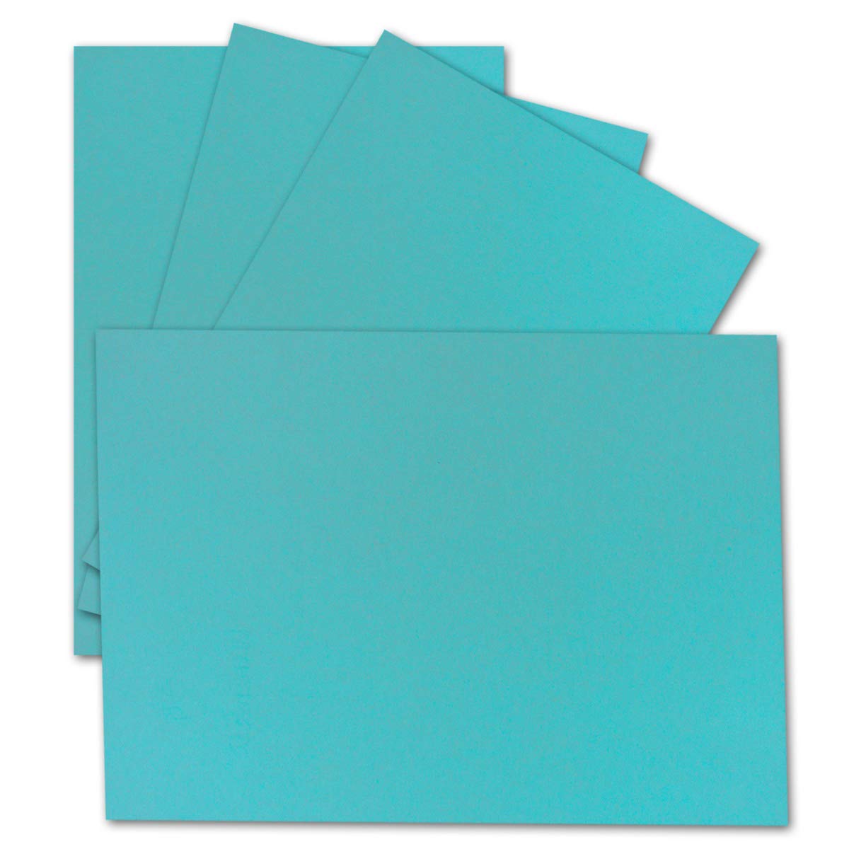 FarbenFroh by GUSTAV NEUSER 25 single cards DIN A6-10.5 x 14.8 cm 240 g/m² turquoise construction cardboard craft paper craft cardboard craft cards blank postcards