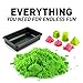 NATIONAL GEOGRAPHIC Play Sand - 2 LBS of Sand with Castle Molds and Tray (Green) - A Kinetic Sensory Activity