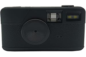 Gaicabi Retro Vintage Mini Screenless Digital Camera No Display Screen 8MP 8 Mode Filters for Photo Flash Camping Black