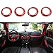 Opar Red Air Conditioning Vent Cover Trim for 2011 - 2018 Jeep JK Wrangler & Unlimited - 4PCS/Set