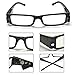 Fashion Design Optics Led Reading Glasses Light Glasses Oculos Degree Unisex Eyeglasses +1.0, +1.5, +2.0, +2.5, +3, +3.5, +4 (+1.5, BLACK)