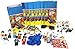 Party Favor Set for Building Brick-Themed Birthday Party, Fun 8-Packs of Bags, Stickers, Wristbands, Balloons, Temporary Tattoos, Mini Figures, BONUS pair of Brick-Style Sunglasses for Birthday Kid