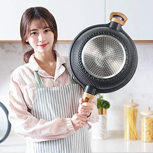 フライパン1個 ノンスティックフライパン家庭用多機能平底電磁オーブンガスコンロ適切な調理鍋鍋 授与