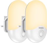 Detake 2 Pack LED Night Light Dusk to Dawn Plug In 0.5W Warm White view 1