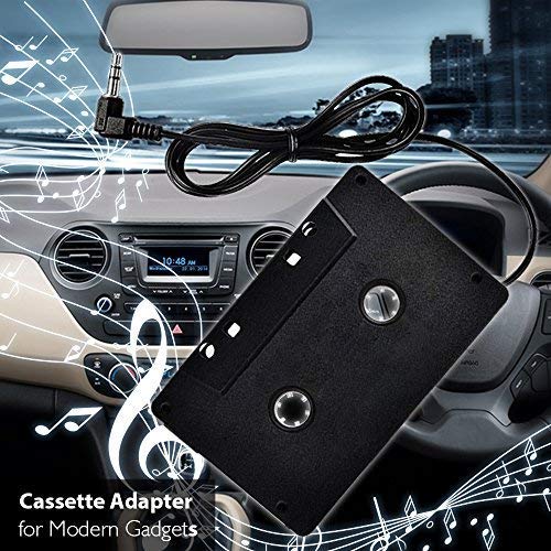 RocketBus Cassette to Aux Adapter Audio Tape Auxiliary Cable Cord 3.5mm Jack for MP3 iPod CD Player iPhone 3 4 5 6 Samsung Galaxy S3 S4 S5 S6 S7 S8 Plus Note 2 3 5 6 7 8 Nokia LG Cellphones