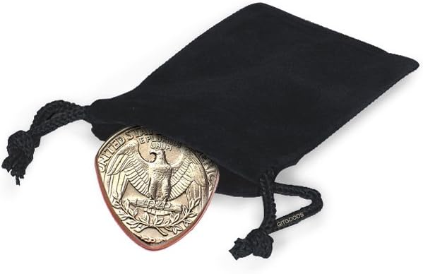 Quarter Guitar Pick Handmade In America From Real USA Coin Parent (Pick & Gift Bag)