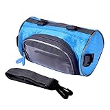 Yazer Cycling Cylindrical Portable Bicycle Bike Front Handlebar Bag with Transparent Pouch for Riding and More Outdoor Activities