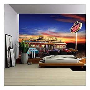 Retro American Diner at Dusk