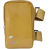 Glossy Thigh Bag | Carnival Leg Harness for Women | Outdoor Waist Pouch | J'ouvert Travel Leg Pack with Adjustable Colored Straps | Light Brown