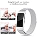 Find-MyWay Compatible with Fitbit Charge 2 Band,Charge 2 Accessories Bracelet Women Men Wristbands Strap Rose Gold Silver Compatible for Charge 2 Fitness Tracker