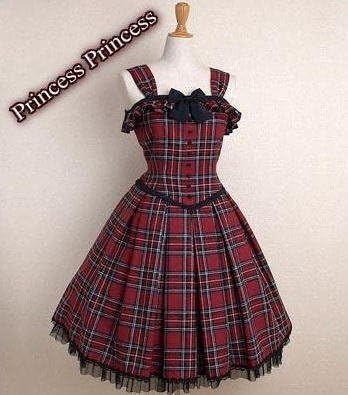 Amazon ゴスロリ 姫系 超キュートお嬢様クラッシックチェックワンピドレス M ワンピース チュニック 通販