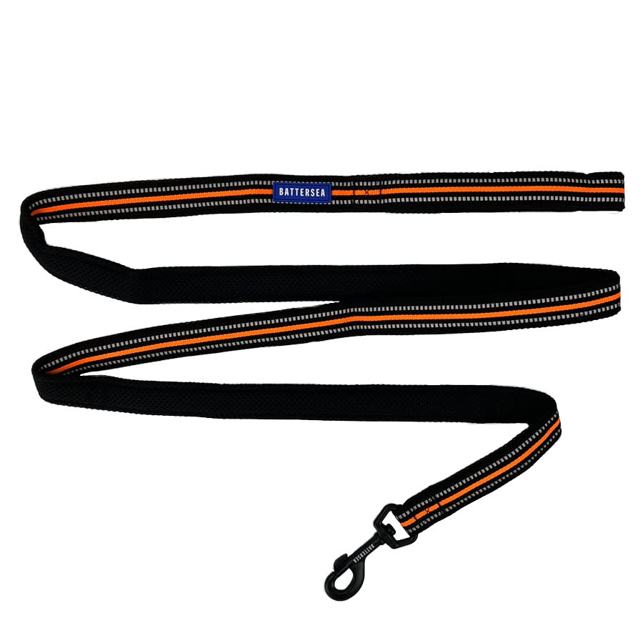 Battersea Reflective Dog Lead Orange 200 cm