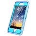 Dexnor iPhone 7 Case, iPhone 6S Case, Glitter 3D Bling Sparkle Flowing Liquid Case Transparent 3 in 1 Shockproof TPU Silicone Core + PC Frame Case Cover for iPhone 7/6s/6 - Blue