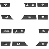 Jaronx for BMW Climate Control Button 5 F10 6 F12 7 F01 X5 F15 X6 F16 12PCS | AC Climate A/C Heater Fan Speed Button Replacement for 5' F07/F10/F11/,6'F06/F12/F13,7' F01/F02/F03,X5 F15 X6 F16