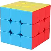 UUWEI 3x3x3 Speed Cube,Stickerless Magic Cube,Smooth Turning Puzzle Box with Anti-Sticky Design,The Most Educational Toy to Effectively Improve Your Child's Concentration and Responsiveness