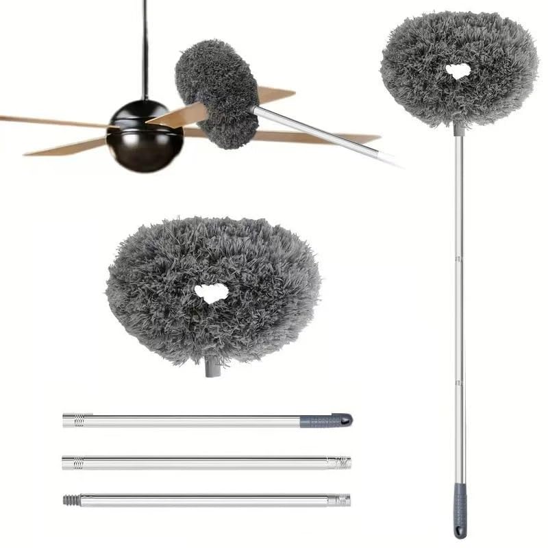 Photo 1 of MLHpeak Ceiling Fan Cleaner Duster, Adjustable and Removable Fan Blade Cleaner from 18 to 62 Inches for Cleaning Walls Bookshelves Furniture Door Window Top (Gray)