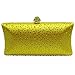DMIX Womens Crystal Evening Clutch and Evening Bags with Sparkle Rhinestone Diamonds for Ladies Wedding Prom Evening Purse Yellow