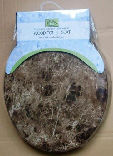 Amazon Com Top Care 17 Brown Marble Toilet Seat Home Kitchen