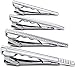 Tie Clips for Men, Classic Tie Pins Set of 4 (Silver)