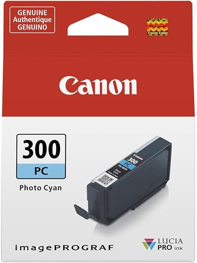 Canon PFI-300 Photo Cyan Ink Cartridge 14ml for imagePROGRAF PRO-300 Printer