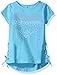 Dream Star Girls' Short Sleeve Studed Heart with Lacing at Sides