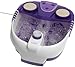 Conair FB51R Cord Reel Massaging Jet Footbath, Purple and White