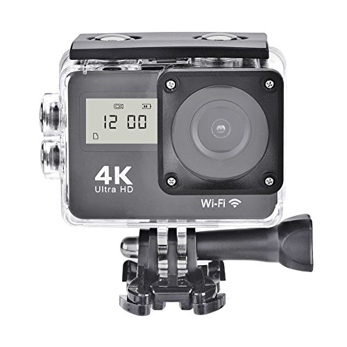 Sport Action Camera, 4K Action Camera Wi-Fi con Dual Screen - videocamera Full HD 1080P Telecamera impermeabile 12MP…