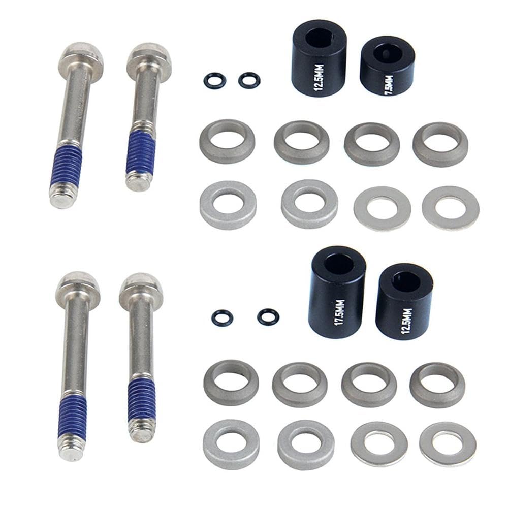 Avid Post Spacer Set Stainless Caliper Mounting Bolts (CPS and Standard), 20 S (Front 180/Rear 160), Black / Black