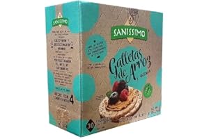 Sanissimo Rice and Quinoa Crackers, Gluten Free, 30 Individually Wrapped Snack Packs, With two crackers each package