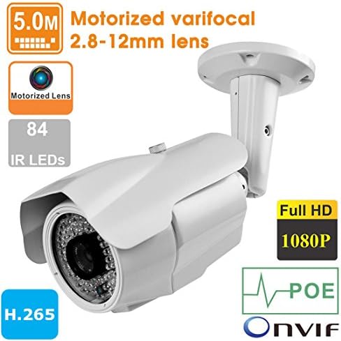 Owlguard 5MP H.265 HD 1080P Outdoor Motorized varifocal 2.8-12mm lens PoE IP Camera