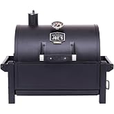 Oklahoma Joe's Rambler Portable Tabletop Charcoal Grill, 218 Sq. In. Cooking Space, Heavy-Duty Steel Construction, Cast Iron Grates, Built-In Temperature Gauge
