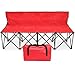 Crown Sporting Goods 6-Foot Portable Folding 4 Seat Bench with Seat Backs & Carry Bag – Great Team Bench for Soccer & Football Sidelines, Tailgating, Camping & Events