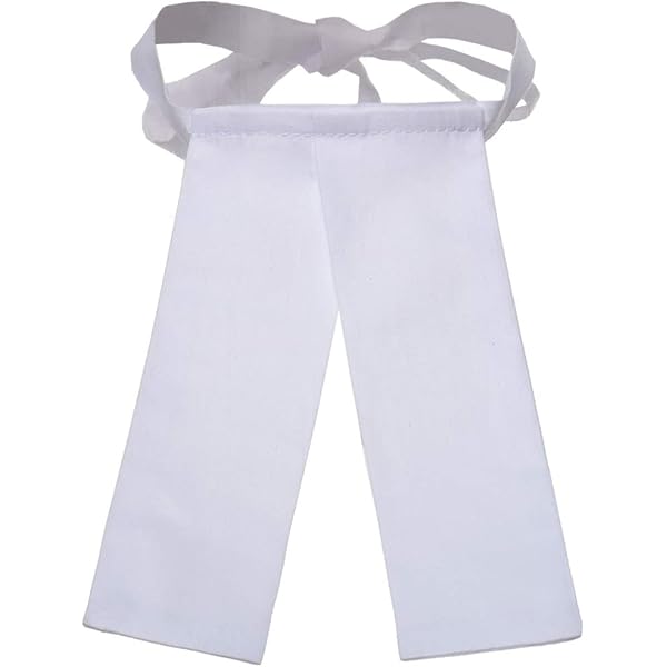 BLESSI Banda De Abogado Blanco Cuello Corte Abogado Pestaña Corbata