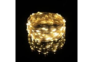 10m USB Plug in LED Fairy Lights, LED Bulbs Silver Wire Starry String Lights for Bedroom Patio Garden Party Wedding Commercia